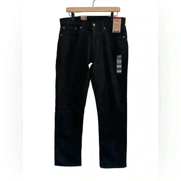 Levi’s Mens 559 Relaxed Straight Black Denim Jean Size 33x34 - Picture 7 of 16